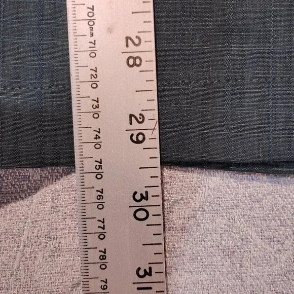 Denver Hayes Classic Fit Green/Gold Metallic Short Sleeve Shirt Size Medium - Picture 7 of 7